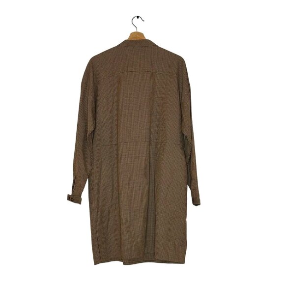 Shades of Grey by Micah Cohen Houndstooth Designer Med Tan Dress Prairie Modest - Picture 12 of 16